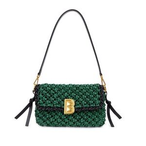 Brandon Blackwood Nia in Green & Black Hand Knit Leather w/ Removable Interior